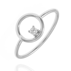 Ringe Silber Zirkonia Ring Zirkonia - Kreis