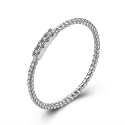 Ringe Silber Zirkonia Ring Zirkonia - Fein