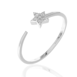 Ringe Silber Zirkonia Ring Zirkonia - Stern