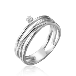 Bagues Argent Zircone Bague Zircone - CZ 2 mm