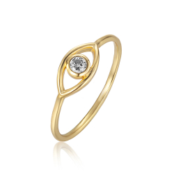 Ringe Silber Zirkonia Ring Zirkonia - Auge