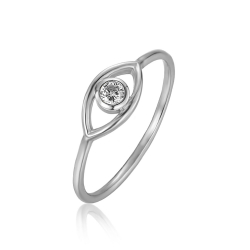 Ringe Silber Zirkonia Ring Zirkonia - Auge