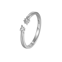 Silver Zircon Rings Zirconia Ring - Star