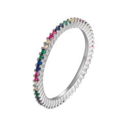 Bagues Argent Zircone Bague Zircone - Multi-Zircone