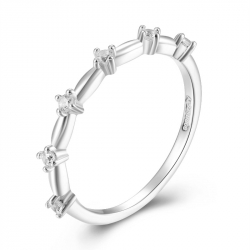 Silver Zircon Rings Ring Zirconia 6cz