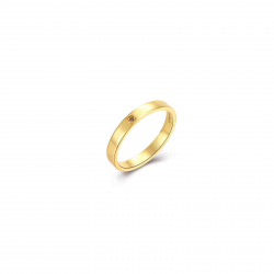 Ringe Silber Zirkonia Ring - Braune Zirkonia - Silber Vergoldet