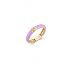 Silver Zircon Rings Enamel Zirconia Ring - Silver Gold Plated