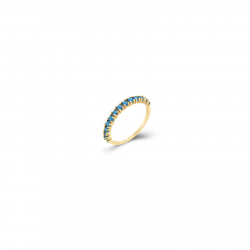 Silver Stone Rings Turquoise Ring - Gold Plated and Rhodium Silver