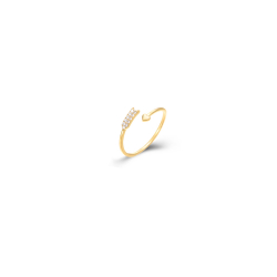 Silver Zircon Rings Zirconia Heart Ring - Silver Gold Plated and Rhodium Silver