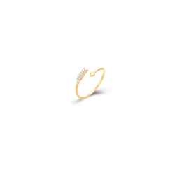 Anillo Plata Circonita Anillo Corazon - Circonita - Plata Bañado Oro y Plata Rodiada