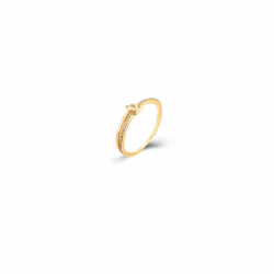 Anillo Plata Circonita Anillo Nudo - Circonita - Plata Bañado Oro y Plata Rodiada