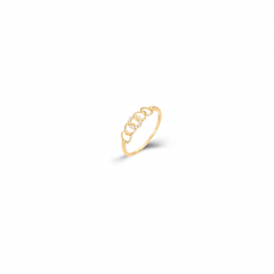 Silver Zircon Rings Zirconia Circle Ring - Silver Gold Plated and Rhodium Silver