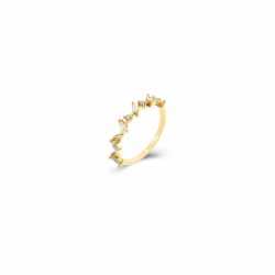 Bagues Argent Zircone Bague Zircone - Dorure Or