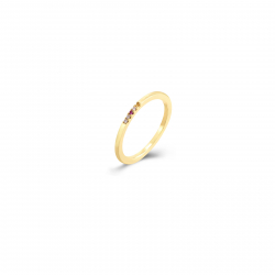 Silver Zircon Rings Zirconia Ring - Gold Plated