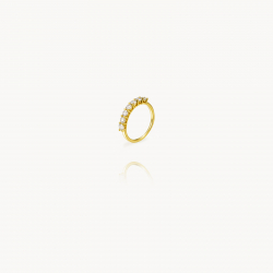 Neuheiten Moissanit-Silberring –3 MM – vergoldet und rhodiniert