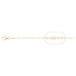 Silver Chains Chain Forzada with Cube - 40 cm - 3u - Gold Plated and Rhodium Silver