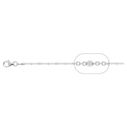 Silver Chains Chain Forzada with Cube - 40 cm - 3u - Gold Plated and Rhodium Silver