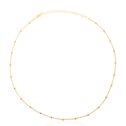 Silver Chains Ball Chain - 2,5mm - 36+6cm 1 Unit - Gold Plated, Silver and Rhodium Plated