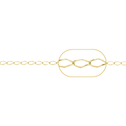 Cadena Por Metros Rombo Diamantata 4mm - 1 Metro - Bañado Oro, Plata, Plata Rodiada y Plata Rutenio