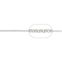 Cadena Por Metros Cadena Rolo 1,5mm 1 Metro Gold Plated, Plata, Plata Rodiada, Oro Rosa y Plata Rutenio