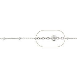 Cadena Por Metros Cadena Bola 2.5mm 1 Metro Bañado Oro, Plata, Plata Rodiada y Bañado Oro Rosa