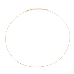 Silver Chains Cardano Chain - 38+4cm - 1u - 18k Gold Plated and Rhodium Silver