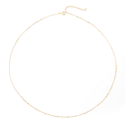 Silver Chains Silver Box Chain - 55+5cm - Gold Plated and Rhodium Silver