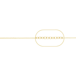 Cadena Plata Lisa Cadena Forzatina 0,30mm 1 Metro - Bañado Oro, Plata, Plata Rodiada y Plata Rutenio