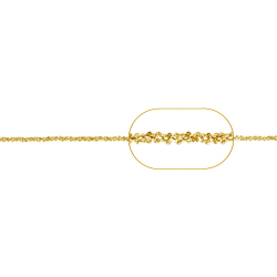 Cadena Por Metros Cadena Margarita 0.25mm 1 Metro Bañado Oro, Plata Rodiada and Bañado Oro Rosa