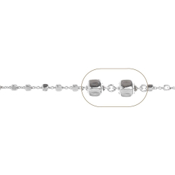 Silver Chains Cube Chain - 2.5mm - 1mt