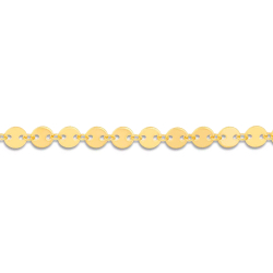 Cadena Plata Lisa Cadena Chapa 4mm 1 Metro Bañado Oro, Plata y Plata Rodiada