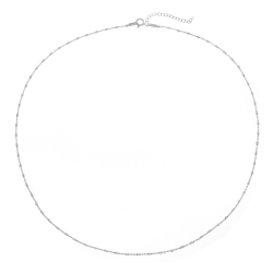 Cadena Plata Lisa Cadena Cilindro - 42mm