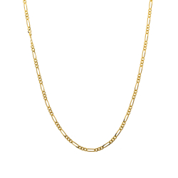 Silver Chains Figaro Chain - 40 cm and 50 cm - Gold Plated and Rhodium Silver