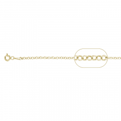 Silver Chains Rolo Chain -  2,5mm - 39 cm - Gold Plated and Silver