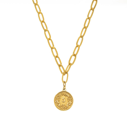 Colliers Acier Lisse Collier Acier - Monnaie Suisse - 45 cm