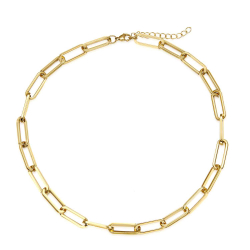  Collar Acero - Eslabon - 38+4cm y 45+5cm