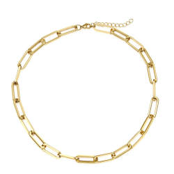 Colliers Acier Lisse Collier Acier - Maillon - 38+4 cm et 45 +5 cm