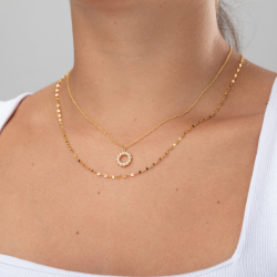 Steel Necklaces Steel Necklace - 40 + 5 cm and 45 + 5 cm - Gold Plated