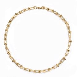 Steel Necklaces Link Necklace - 43+5 cm - Gold Plated