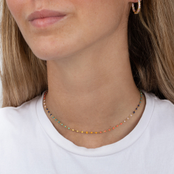 Collar Acero Liso Collar Acero - Enamel - 38 + 6 cm - Bañado Oro