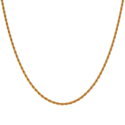 Collar Acero Liso Collar Cuerda Acero - 2 mm - 36+4 cm, 42+5 cm, 50+5 cm - Color Oro