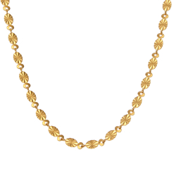 Steel Necklaces Steel Snowflake Necklace - 4,5 mm - 32+6 cm, 38+5 cm, 43+5 cm - Color Gold