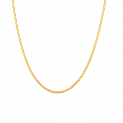 Collar Acero Liso Collar Acero - 2 mm Herryingbone - 32+6 cm, 38+4 cm, 42 cm y 48 cm - Color Oro