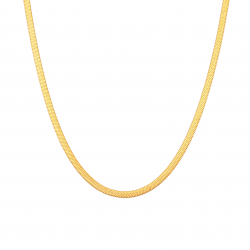 Steel Necklaces Steel Necklace - 3 mm Herryingbone - 32+6 cm, 38+4 cm, 42 cm and 48 cm - Colour Gold