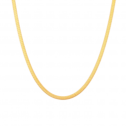 Colliers Acier Lisse Collier Acier - 3 mm Herringbone - 32+6 cm, 38+4 cm, 42 cm et 48 cm - Couleur Or