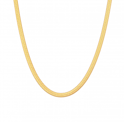 Colliers Acier Lisse Collier Acier - 4 mm Herringbone - 32+6 cm, 38+4 cm, 42 cm et 48 cm - Couleur Or