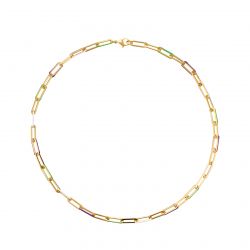 Steel Necklaces Collar Acero - Enamel Multi - 45 cm - Color oro