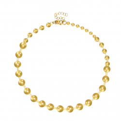 Colliers Acier Lisse Collier Acier - Boule - 68 cm - Couleur Or