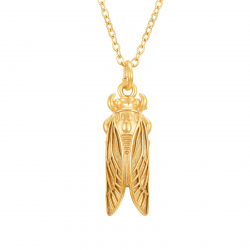 Steel Necklaces Steel Necklace - 40+5 cm - Cicada-  Gold Color