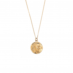 Collar Acero Liso Collar Acero - 40+5 cm - Padre Pio - Color oro